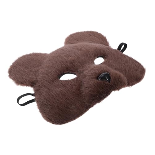 SOIMISS Realistische Braune Bärenmaske aus Weichem Plüsch Leichter und Bequemer Gesichtsschutz für Halloween Karneval Kostümparty und Cosplay Vielseitiges Dschungel-tier-partyaccessoire von SOIMISS