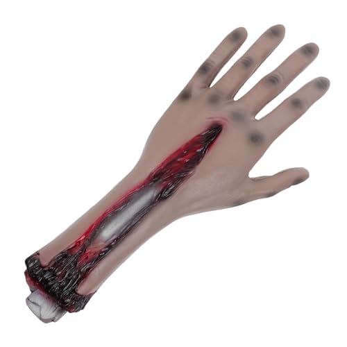 SOIMISS Realistische Halloween Deko PU Abgetrennte Blutige Hand Leichtes Material Widerstandsfähig Gruselige Körperteil Attrappe für Halloween Partys und Spukhaus Dekoration von SOIMISS