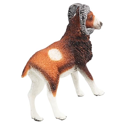 SOIMISS Realistische Kleine Mouflon Tierfigur aus Kunststoff Detailreiches Wildlife Modell für Dekorative Schaf Nachbildung als Wohn und Schreibtischdeko Edukatives mit Naturgetreuem von SOIMISS