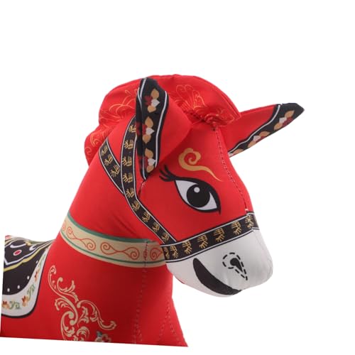 SOIMISS Realistisches Chinesisches Stoffpferd Jahr des Pferdes Maskottchen Plüschpferd Kuscheltier Dekoration Glücksbringer für Neujahrsfeier Wohnzimmer Schlafzimmer Geschenk von SOIMISS