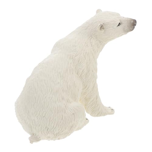 SOIMISS Realistisches Eisbär Modell Figur Wildtier Simulation Plastik Tierfigur Lernspielzeug Dekoration für Zuhause Garten Büro von SOIMISS