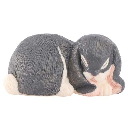 SOIMISS Realistisches Kaninchenmodell mit Langen Ohren Langlebige Tierfigur für Kinderzimmer Detailgetreues Hasenornament als Tischdekoration und Kreatives Geschenk für Tierliebhaber von SOIMISS