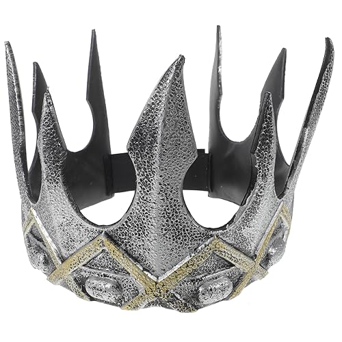 SOIMISS Retro Crown Requisiten Festival Kopfbedeckung Haarzubehör Cosplay-Krone Kronmänner Party-Stirnbänder Festival-Haar-Accessoires Königskrone Kronenkopfschmuck Männerkrone Pu Silber SOIMISS Retro Crown Requisiten Festival Kopfbedeckung Haarzubehör Cosplay-Krone Kronmänner Party-Stirnbänder Festival-Haar-Accessoires Königskrone Kronenkopfschmuck Männerkrone Pu Silber von SOIMISS