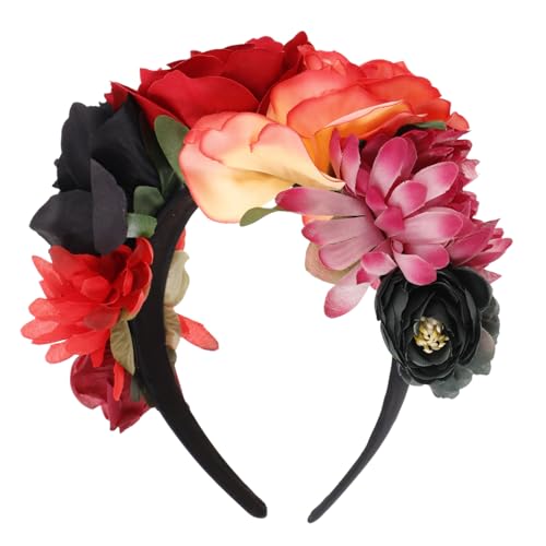 SOIMISS Rosen Haarschmuck Dekorationen Blumenkrone Kopfschmuck Halloween Party Kostüm Kopfbedeckung Farbe Halloween Blumen Stirnband Modisches Stirnband Stirnbänder Für Mädchen von SOIMISS