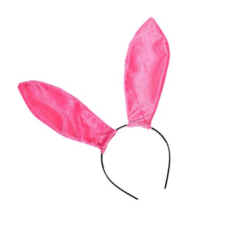 SOIMISS Samtiges Hasenohren Haarband Rosa Leichtes Party Haarreif mit Rutschfestem Sitz Originelles Cosplay Accessoire für Performance und Festliche Anlässe von SOIMISS