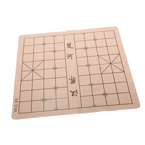 SOIMISS Schachspiel Zubehör Spiel Zubehör Doppelseitiges Chinesisches Schachbrett Brettspiel Zubehör Lederflanell von SOIMISS