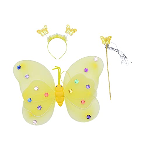 SOIMISS Schmetterlingsflügel Feenflügel Schmetterling Kostüm Flügel Kostüm Butterfly-antennen-stirnband Yellow Stoff SOIMISS Schmetterlingsflügel Feenflügel Schmetterling Kostüm Flügel Kostüm Butterfly-antennen-stirnband Yellow Stoff von SOIMISS