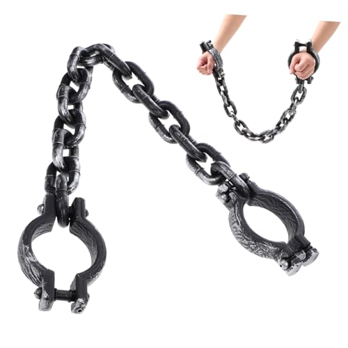 SOIMISS Schwarze Kunststoff Handschellen für Handgelenke Realistische Gefängnis Leichte Halloween Requisiten für Cosplay Karneval und Kostümpartys Komfortabel und Bruchfest von SOIMISS