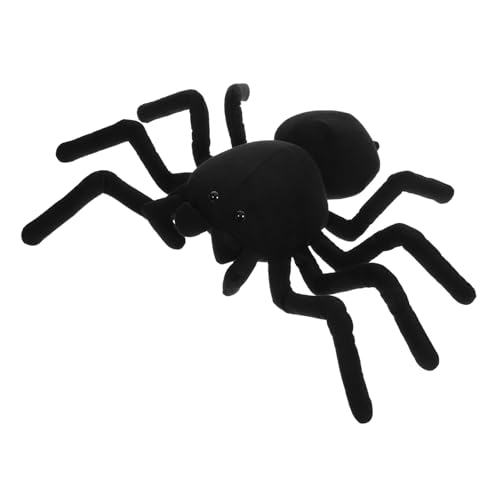 SOIMISS Schwarze Kuschelspinne Plüschtier Weiches Stofftier Spider Doll Schlafbegleiter Niedliches Schlafzimmerdeko von SOIMISS
