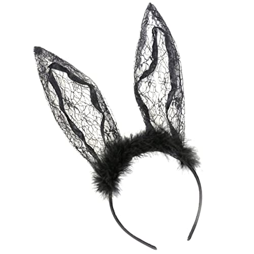 SOIMISS Schwarzes Spitzen kaninchenohren haarband Cosplay Kostüm accessoire Niedliches Bunny stirnband für Halloween Valentinstag Karneval Party Geschenk für Frauen und Mädchen SOIMISS Schwarzes Spitzen kaninchenohren haarband Cosplay Kostüm accessoire Niedliches Bunny stirnband für Halloween Valentinstag Karneval Party Geschenk für Frauen und Mädchen von SOIMISS