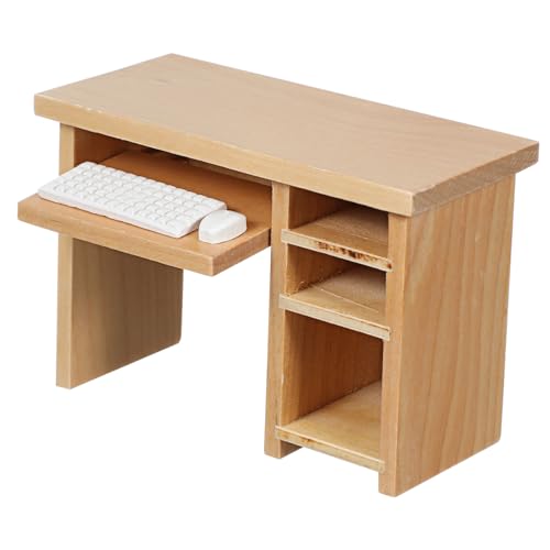 SOIMISS Set Mini Möbel Modell Puppenhaus Dekorationen Retro Vintage Miniatur Schreibtisch Miniaturen Home Winzige Puppenmöbel Simulation Computer Schreibtisch Möbel Miniatur Schmuck von SOIMISS