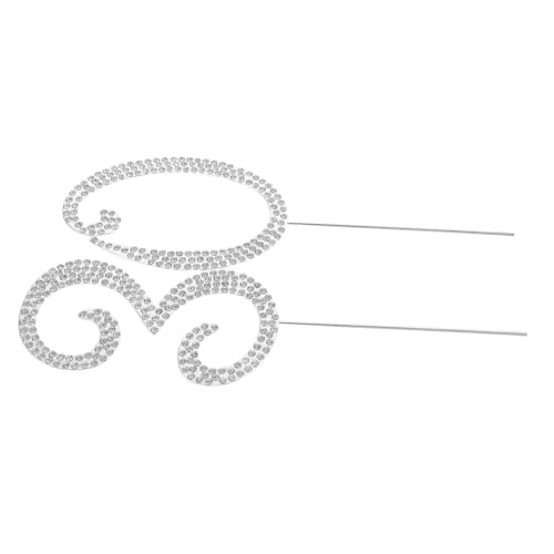 SOIMISS Silber Cake Topper mit Strass Zahlen Kuchenstecker für Geburtstagstorte Jubiläum Partydekoration Wiederverwendbar Stabil Einfach Einzusetzen von SOIMISS