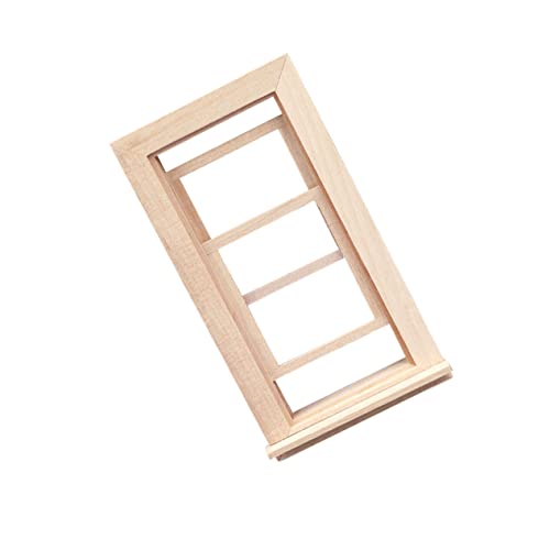 SOIMISS Simulierter Fensterrahmen spielhaus zubehör draußen spielhaus Accessoires inneneinrichtung Holzfenster Dekoration Modellbau Dolly- - Spielhausfenster leer hölzern Khaki von SOIMISS