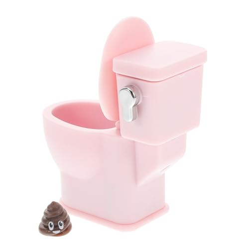 SOIMISS Simuliertes Toilettenmodell Winzige Möbel Puppenhaus-simulationstoilette Toilette Kuchendeckel Miniaturmöbel Dollhouse Badezimmer Toilettenmodelle Mini-Toilette Plastik Rosa von SOIMISS
