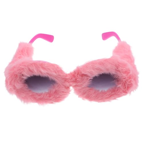 SOIMISS Sonnenbrillen Requisiten Stütze Led Retro- Albern Matschig Hippie- Spaß Unscharfe Brille Rechteck Lustig Trendy Punk Erwachsene Rosa Plüsch von SOIMISS