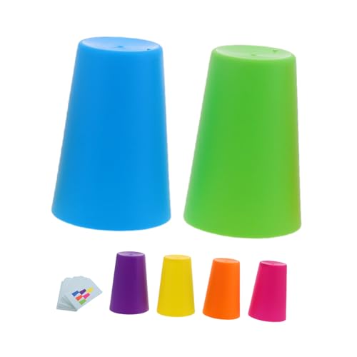 SOIMISS Speed Cup Stapelspiel für Wiederverwendbar und Stapelbar Fördert Konzentration Motorik und Reaktionsfähigkeit Outdoor Kleinkinder von SOIMISS