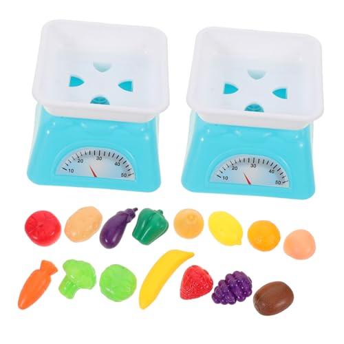 SOIMISS Spielküche Set mit Mini und Realistischen Obst Gemüse Pädagogisches Rollenspiel für Tragbar und Ordentlich Fördert Lernspaß und Soziale Interaktion von SOIMISS