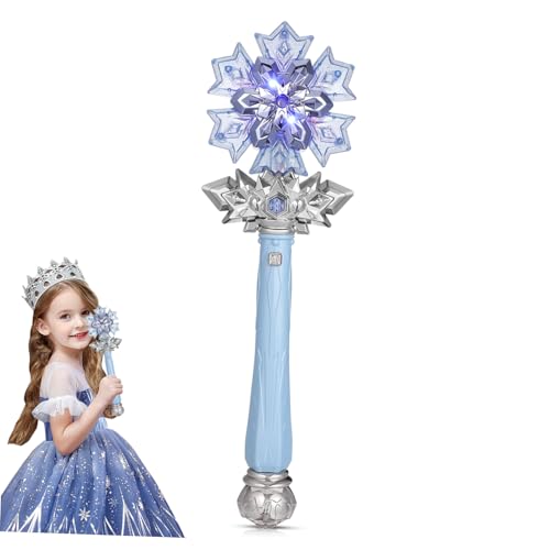 SOIMISS Sprühstab Prinzessinnenstab Kinderspiel Feen Leuchtstäbe Schneeflockenstab Mit Musik Prinzessinnen Kleinkind Mädchen Schneeflockenstäbe Schneeflockenstab Leuchtender von SOIMISS
