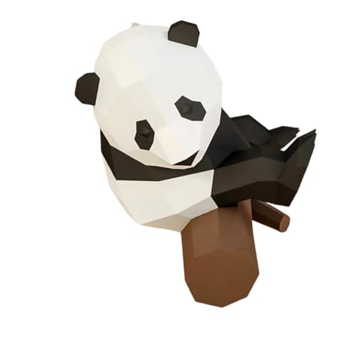 SOIMISS Stereoskopisches Origami Panda Modell Handgeformtes Ornament Geometrisches Papierdekor DIY Ohne Schere Für Anfänger und Erwachsene von SOIMISS