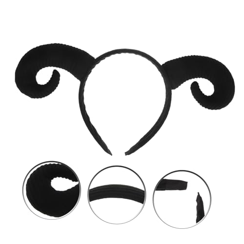 SOIMISS Süßes Schafhörner Haarband Weiches Party Haaraccessoire Charmanter Halloween Kopfschmuck Vielseitiges Stirnband für Damen und Mädchen von SOIMISS