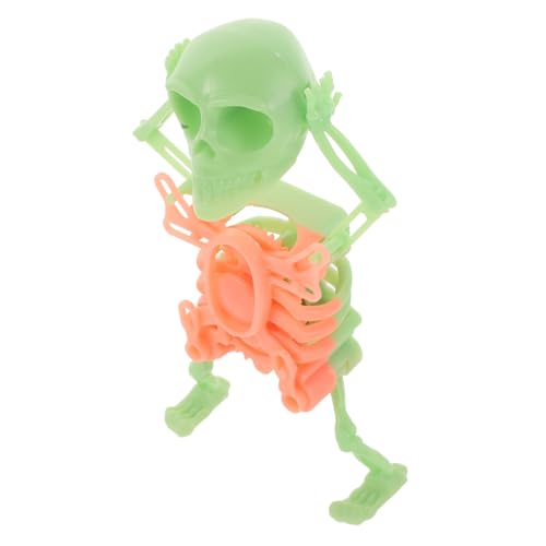 SOIMISS Tanzendes Skelett mit Aufziehmechanismus Mini Druck Halloween Deko Lustige Geburtstagsüberraschung Nachtleuchtend Grün für Party und Zuhause von SOIMISS