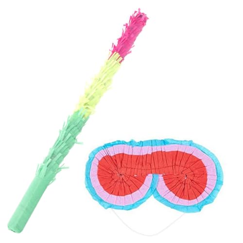SOIMISS Teiliges Pinata Papier mit Farbigem Pinata schläger und Augenmaske Leichtes Partyspielzubehör für Kindergeburtstag Kinderfreundlich Sicher und Einfach zu Verwenden von SOIMISS