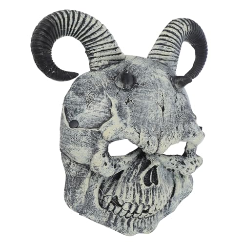SOIMISS Teuflische Halloween Maske mit Realistischen Widderhörnern für Cosplay Kostümpartys und Schaurige Dekorationen für Erwachsene SOIMISS Teuflische Halloween Maske mit Realistischen Widderhörnern für Cosplay Kostümpartys und Schaurige Dekorationen für Erwachsene von SOIMISS