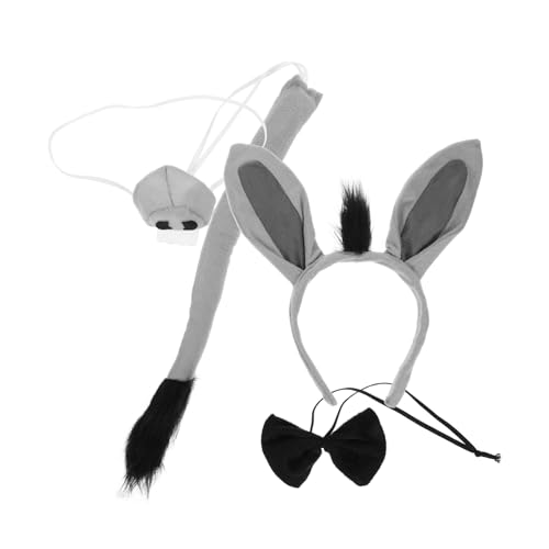 SOIMISS Tierischer Haarreif mit Ohren Nase und Fliege für Halloween Karneval und Geburtstagsfeiern Lustiges Accessoire für Tierkostüme SOIMISS Tierischer Haarreif mit Ohren Nase und Fliege für Halloween Karneval und Geburtstagsfeiern Lustiges Accessoire für Tierkostüme von SOIMISS