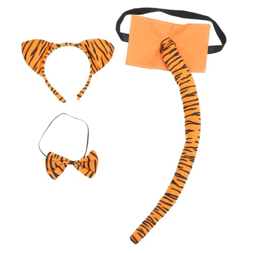 SOIMISS Tiger Ohren Haarreif Fliege für Fasching Halloween Cosplay Tierische Verkleidung für Partys und Aufführungen von SOIMISS