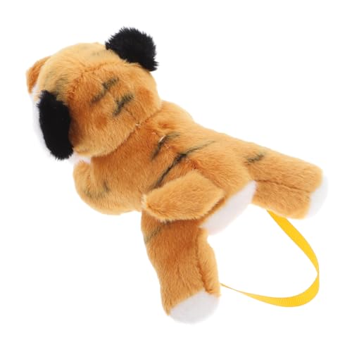 SOIMISS Tiger Plüschtier zum Aufsetzen Weiches Kuscheltier mit Innovativem Schulter Design Leichtes Tragbares Stofftier für Dschungel Partys Partygeschenk und Accessoire von SOIMISS