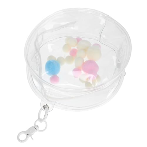 SOIMISS Transparente Mini Aufbewahrungstasche mit Schlüsselanhänger Strapazierfähige Puppen Schutztasche Vielseitige Durchsichtige Hülle für Figuren Reisetaugliche Umhängetasche von SOIMISS
