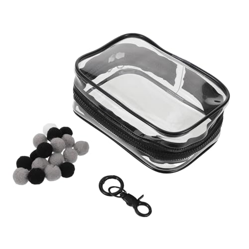 SOIMISS Transparente Puppen Display Tasche mit Schlüsselanhänger Doppelte Reißverschlüsse Hochtransparenter Aufbewahrungsbeutel für Plüschspielzeug Tragbarer Organizer für Große Figuren von SOIMISS