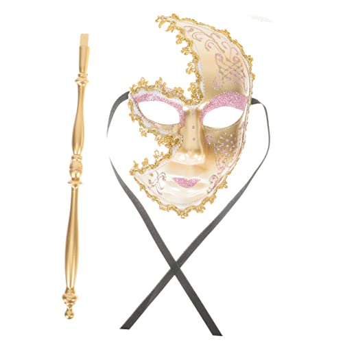 SOIMISS Venezianische Halloween-Dekoration - Web-Shooter LED halloween masken halloweenmaske feierstahl Streich tragbare Maskerademaske Plastik Rosa von SOIMISS