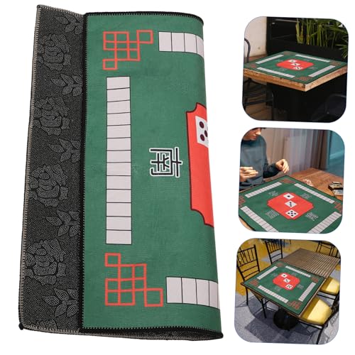 SOIMISS Verdickte Geräuschdämpfende Mahjong Tischmatte mit Rutschfester Unterlage Spieltischdecke für Poker Domino und Kartenspiele Chinesisches Design von SOIMISS