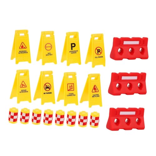 SOIMISS Verkehrsschilder Spielset mit Gelben Stoßfängern Warnschildern und Roten Absperrungen Pädagogisches Kunststoffspielzeug zur Kognitiven und Verkehrserziehung SOIMISS Verkehrsschilder Spielset mit Gelben Stoßfängern Warnschildern und Roten Absperrungen Pädagogisches Kunststoffspielzeug zur Kognitiven und Verkehrserziehung von SOIMISS