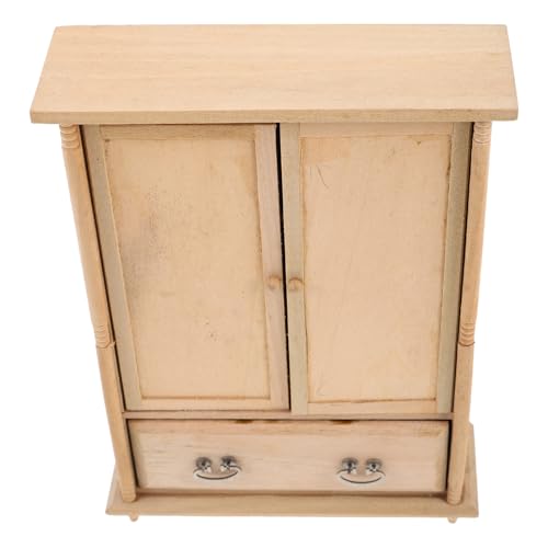 SOIMISS Vintage Holz mit Doppeltüren für Puppenhaus Zubehör und Wohnraumdekoration Beige Anpassbar mit DIY Elementen von SOIMISS