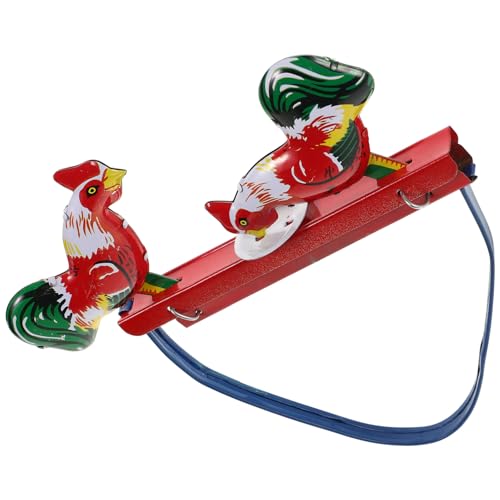 SOIMISS Vintage Metall Huhn mit Klopfender Funktion Retro Blech Hühnerspielzeug für Sammler und Dekoration Lustiges Eisernes Hahnspielzeug im Nostalgischen Design von SOIMISS
