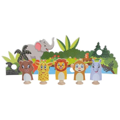 SOIMISS Weiches Filz fingerpuppenset mit Waldmotive Handgefertigte Tierhandpuppen für Sicher und Komfortabel für Geschichtenerzählen und Interaktives Einzigartiges Geschenk für Mädchen von SOIMISS