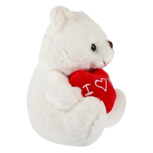 SOIMISS Weißer Plüschbär Kuscheltier mit Herz Weiches Stofftier für Mädchen Hautfreundliches Material Gefüllt mit Hochwertiger PP Baumwolle Dekoratives für Valentinstag und Jahrestag SOIMISS Weißer Plüschbär Kuscheltier mit Herz Weiches Stofftier für Mädchen Hautfreundliches Material Gefüllt mit Hochwertiger PP Baumwolle Dekoratives für Valentinstag und Jahrestag von SOIMISS