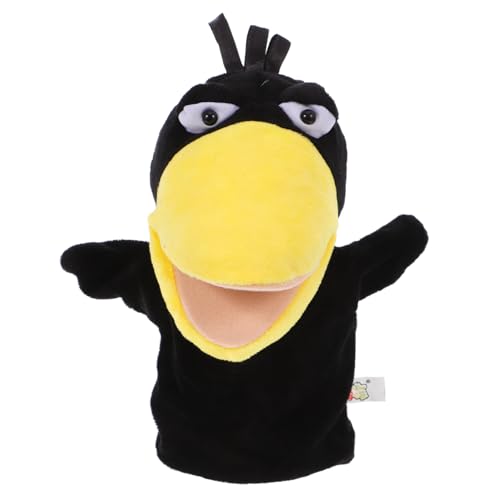 SOIMISS farbiges Plüsch-Fingerabdeckungsspielzeug interaktives kinderspielzeug Hand Puppet nachsprechende stofftiere Handspielpuppe Plüschtier Fingerpuppe Mini-Fingerpuppen Black von SOIMISS