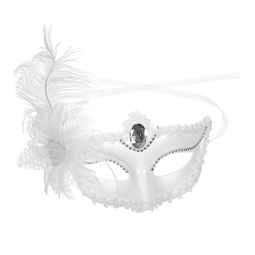 SOIMISS halbe Gesichtsmaske aus Spitze antike Augenmaske venezianische Masken Cosplay Augenmaske Kleid halloween masken halloweenmaske Halbspitzenmasken Cosplay-Partymaske Feder Weiß SOIMISS halbe Gesichtsmaske aus Spitze antike Augenmaske venezianische Masken Cosplay Augenmaske Kleid halloween masken halloweenmaske Halbspitzenmasken Cosplay-Partymaske Feder Weiß von SOIMISS