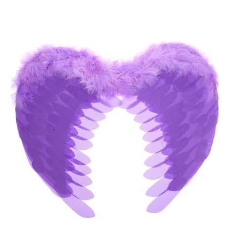 SOIMISS künstliche Federflügel kinderkostüme igelkostümkinder bastelzeug attraction Halloween-Katzenhalsband Halloween-Masse Cosplay-Performance-Flügel Cosplay-Flügel-Requisiten Violet von SOIMISS