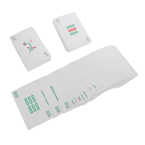 SOIMISS wasserdichte Kunststoff Spielkarten Mini Outdoor Mahjong mit Hoher Flexibilität und Robustheit für Unterhaltung zu Hause Bar und Büro Langlebig und Praktisch für Spieler und von SOIMISS