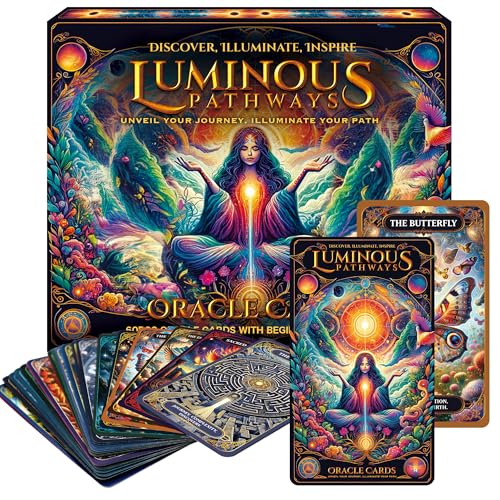 SOL 60 Stück Luminous Pathways Orakelkarten Deck und Leitfaden für Anfänger: Unveil Your Journey Illuminate Your Path Oracle Cards Deck Spiritual Orakel Deck Meditation, Anleitung, Klarheit & SOL 60 Stück Luminous Pathways Orakelkarten Deck und Leitfaden für Anfänger: Unveil Your Journey Illuminate Your Path Oracle Cards Deck Spiritual Orakel Deck Meditation, Anleitung, Klarheit & von SOL