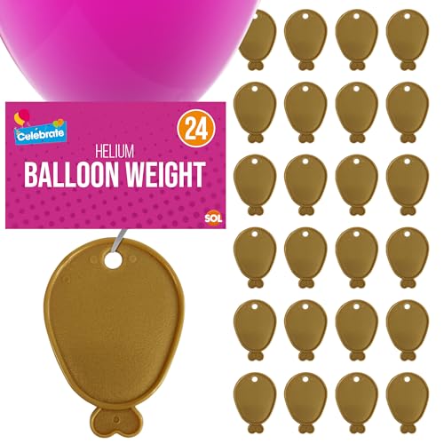 SOL Helium-Ballongewichte, Gold-Kunststoffgewichte für Ballons, 24 Stück, Party, Geburtstag, Unisex-Erwachsene, Unisex-Kinder SOL Helium-Ballongewichte, Gold-Kunststoffgewichte für Ballons, 24 Stück, Party, Geburtstag, Unisex-Erwachsene, Unisex-Kinder von SOL