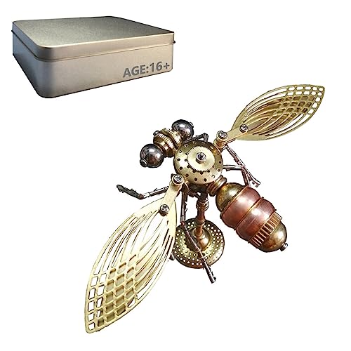 Kleine Fliege 3D Metall Puzzle Modell Kit, Steampunk Mechanisches Insekt Puzzle Erwachsene, DIY Metallbausatz Deko Geschenk - 143 Teile von SOLIAXDIY