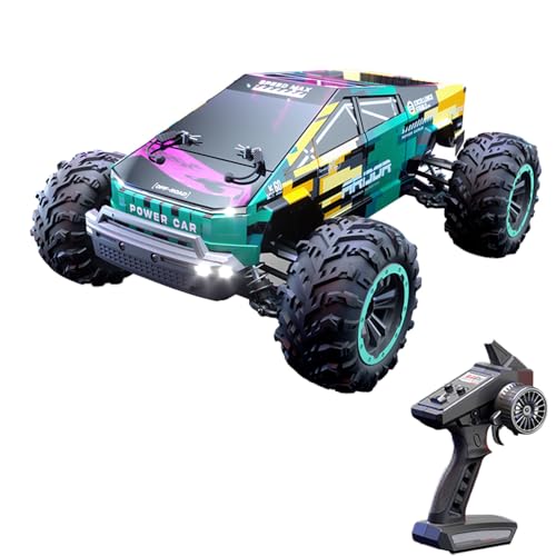 SOLIAXDIY 38 km/h Hochgeschwindigkeits-Off-Road-RC-Auto, 1:12 Maßstab, Bürstenmotor RC Crawler mit LED-Lichtern, 2,4 GHz vollproportionale Steuerung, Off-Road-Truck für Erwachsene und Enthusiasten von SOLIAXDIY