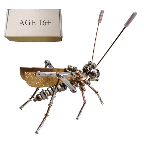 SOLIAXDIY 3D Mechanische Grasshopper Steampunk Metall Puzzle Kit - DIY Insektenmontage Modellbausatz für Erwachsene (177PCS) von SOLIAXDIY