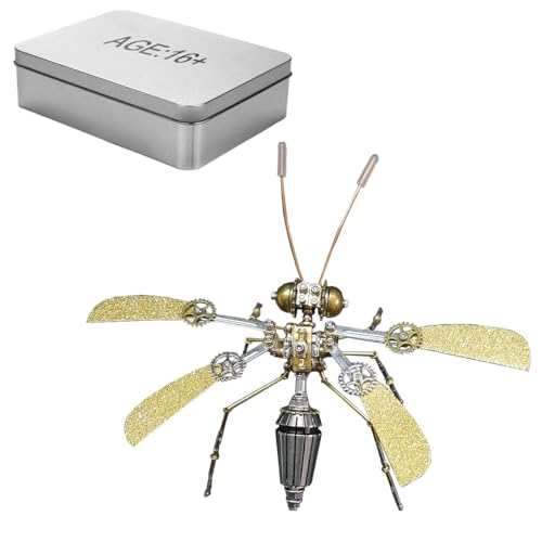 SOLIAXDIY 3D Mechanisches Insekten-Steampunk-Metall-Puzzle-Kit – DIY Montage Modell Spielzeug für Erwachsene, 234 Teile (Kit-Version) von SOLIAXDIY