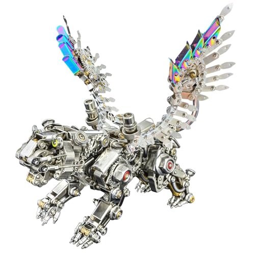 SOLIAXDIY 3D-Metall-Tiger-Modellbausatz – DIY Mechanisches Puzzle für Erwachsene, handgefertigtes Handwerk mit Präzisionsteilen (650 + Stück) von SOLIAXDIY
